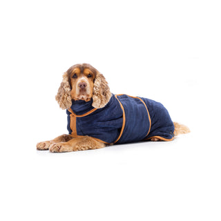 Dog Drying Coat - French Navy