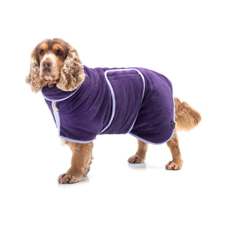 Dog Drying Coat - Aubergine