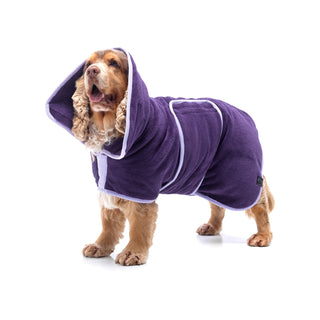 Dog Drying Coat - Aubergine