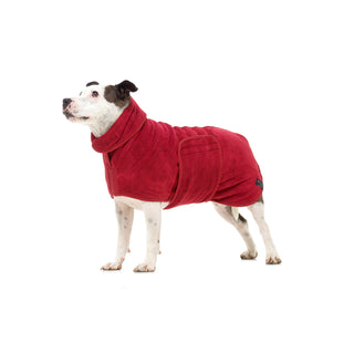 Dog Drying Coat - Burgundy