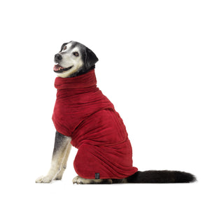 Dog Drying Coat - Burgundy