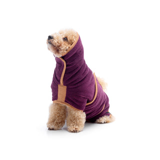 Dog Drying Coat - Plum