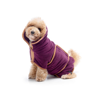 Dog Drying Coat - Plum