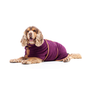 Dog Drying Coat - Plum