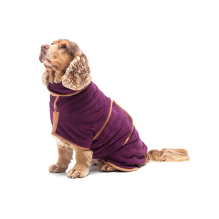 Dog Drying Coat - Plum