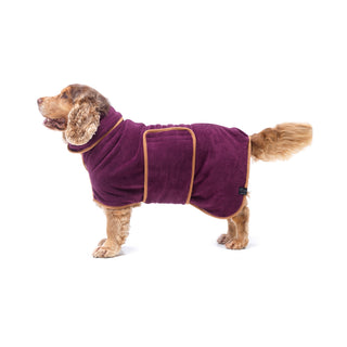 Dog Drying Coat - Plum