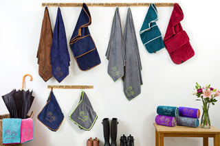 Noodle Dog Towel - French Navy