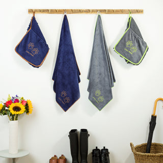 Noodle Dog Towel - French Navy
