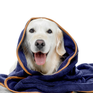 Luxurious Dog Towel - French Navy