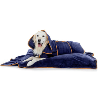 Luxurious Dog Towel - French Navy