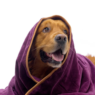 Luxurious Dog Towel - Plum